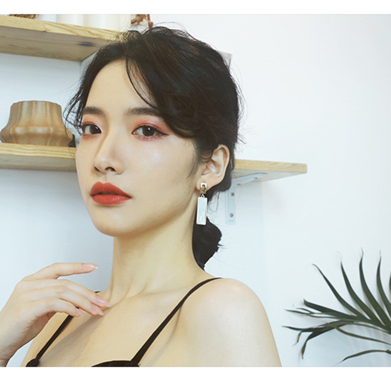 Khuyên Tai Dài Hình Vỏ Sò Phong Cách Hàn Quốc Đơn Giản Cá Tính Dành Cho Nữ