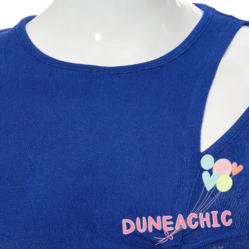 DUNEA Áo liền quần tay dài ôm dáng màu trơn thời trang quyến rũ dành cho nữ