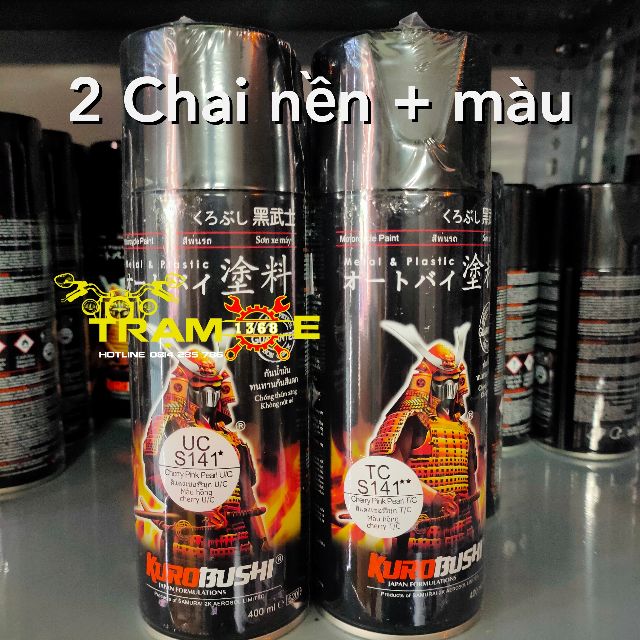 SƠN SAMURAI MÀU HỒNG CHERRY, HỒNG NGỌC - HỆ THỐNG MÀU 2 LỚP UC S141 VÀ TC S141