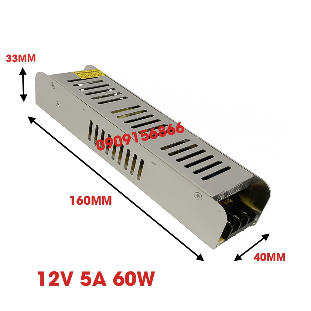 Nguồn tổ ong 12v 5a 10a dài