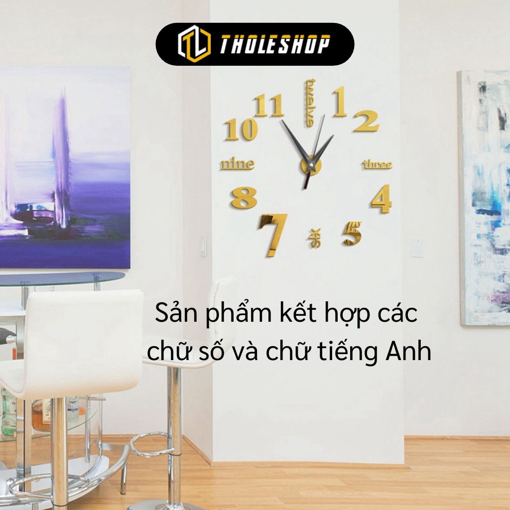 [SGD] Đồng Hồ Dán Tường 3D - Đồng Hồ Treo Tường Trang Trí Nhà, Sang Trọng, Độc Đáo 6971