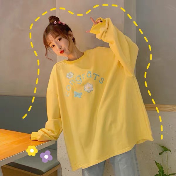 Áo Sweater Nam Nữ Congra Hoa Vàng Chất Nỉ Dày Dặn Chuẩn From Wild.Goute SP000479