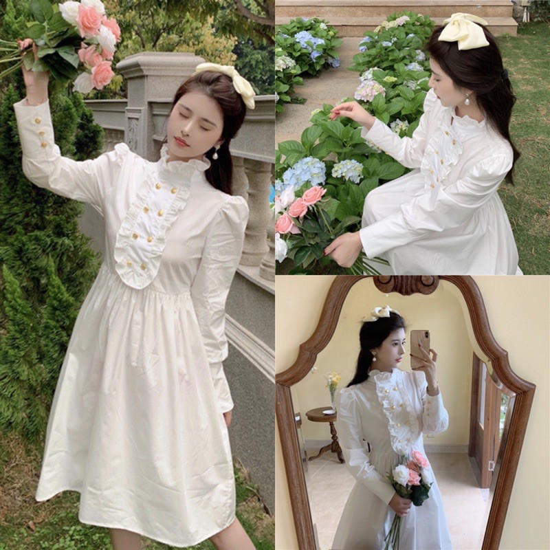 Đầm Vintage tiểu thư cổ điển phong cách Pháp