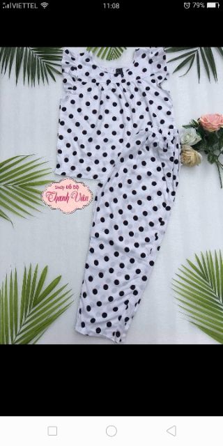 bộ tone lanh mặc nhà,sau sinh mát mẻ