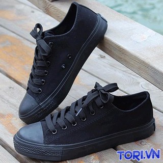 Giày CV Allstar Nữ Full Đen Cổ Thấp