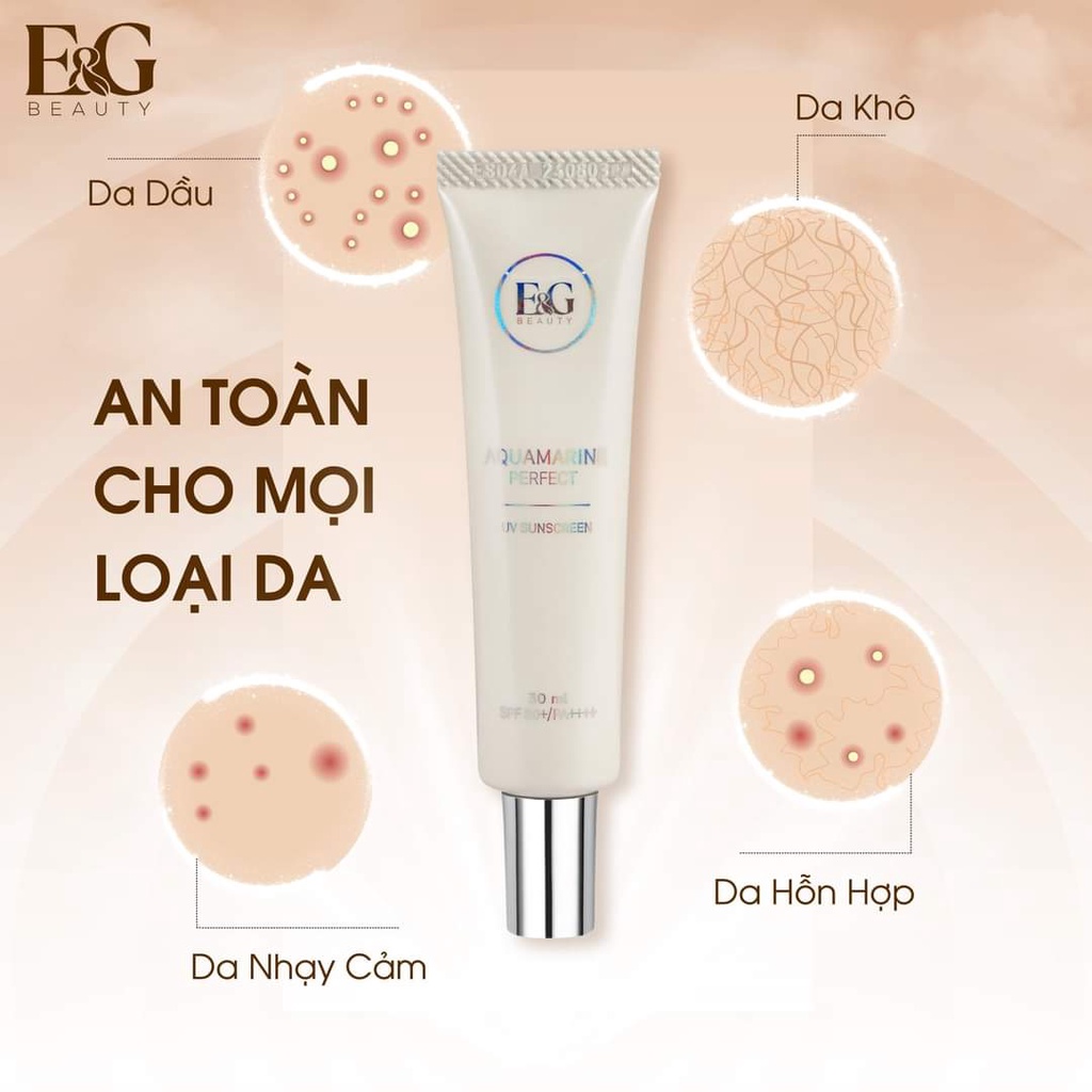 Kem chống nắng E&amp;G Beauty Aquamarine Perfect UV Sunscreen Mit Beauty bảo vệ làn da