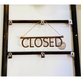 Chữ gỗ treo cửa 1 mặt Close 07