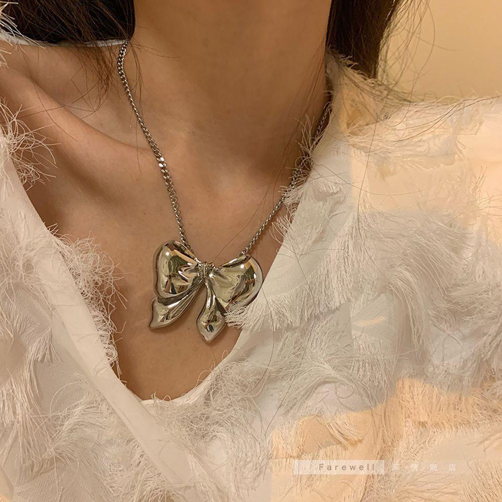 Vòng cổ Mặt Nơ To Dễ Thương Dành Cho Nữ