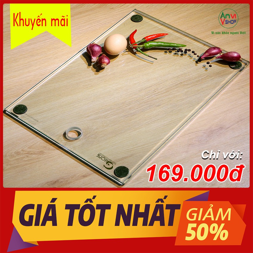 Thớt Kính Cường Lực GHome cao cấp Loại 1 độ dày 12mm Siêu Bền-An Toàn Chịu Nhiệt Độ 1000C-Lực 1 tấn