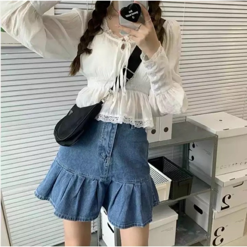 Chân váy đuôi cá jeans | BigBuy360 - bigbuy360.vn