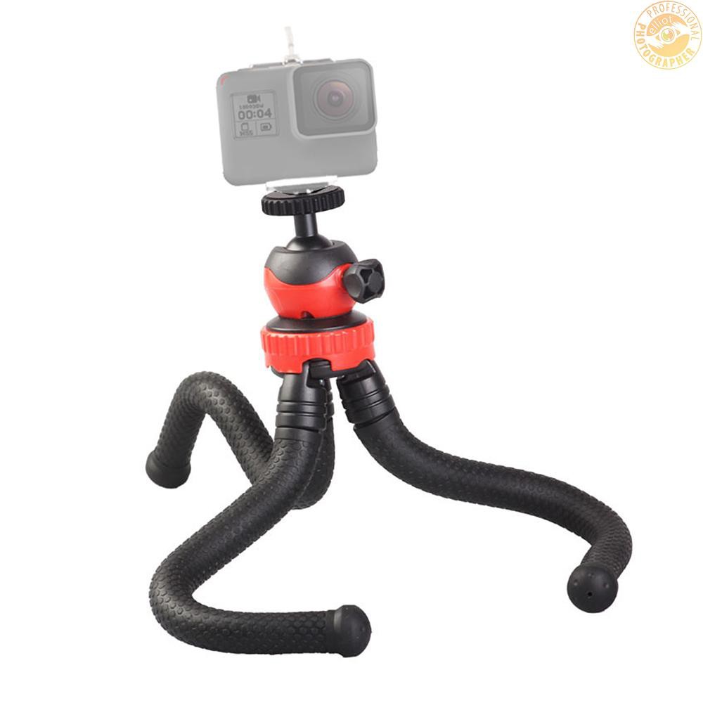 Giá Đỡ Ba Chân Linh Hoạt Hình Bạch Tuộc Với Đầu Bóng Xoay 360 Độ Cho Máy Ảnh Dslr / Điện Thoại Thông Minh