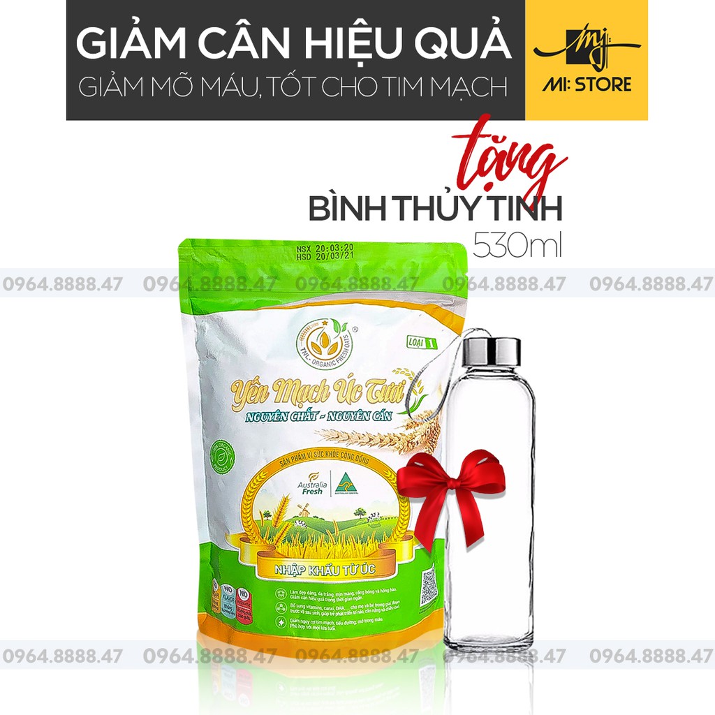 [Giảm Cân Siêu Tốc] Yến Mạch Úc Tươi - Chính Hãng 1kg, Đẹp Dáng, Trắng Da, Mịn Màng, Căng Bóng.