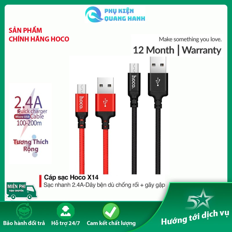 Dây cáp sạc Hoco x14 - cáp sạc bọc dù