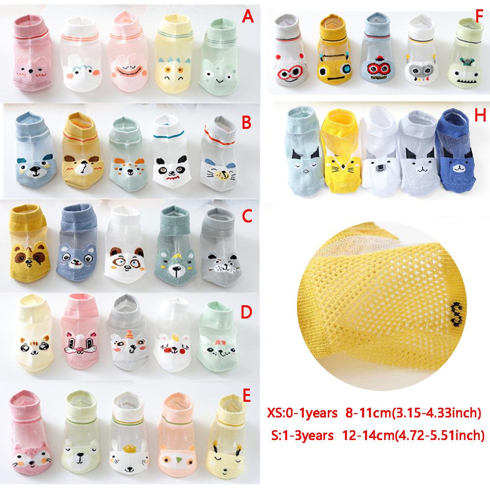 SUSANS Set 5 Đôi Tất Cotton Mùa Hè Cho Bé 0-3 Tuổi