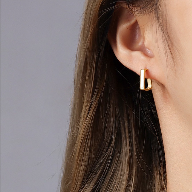 Bông Tai Vuông Cá Tính Titan Ko Han Rỉ TT 3964