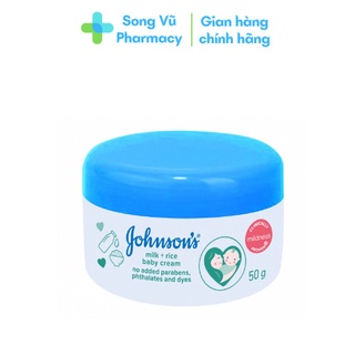 Kem dưỡng ẩm chứa sữa và gạo Johnson's Baby 50g
