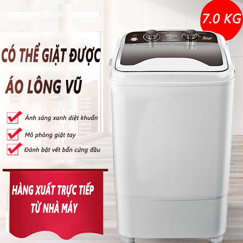 HM142- Máy giặt 7kg bán tự động màu xám nắp đen máy giặt 1 lồng cửa trên vinhthuan.shop