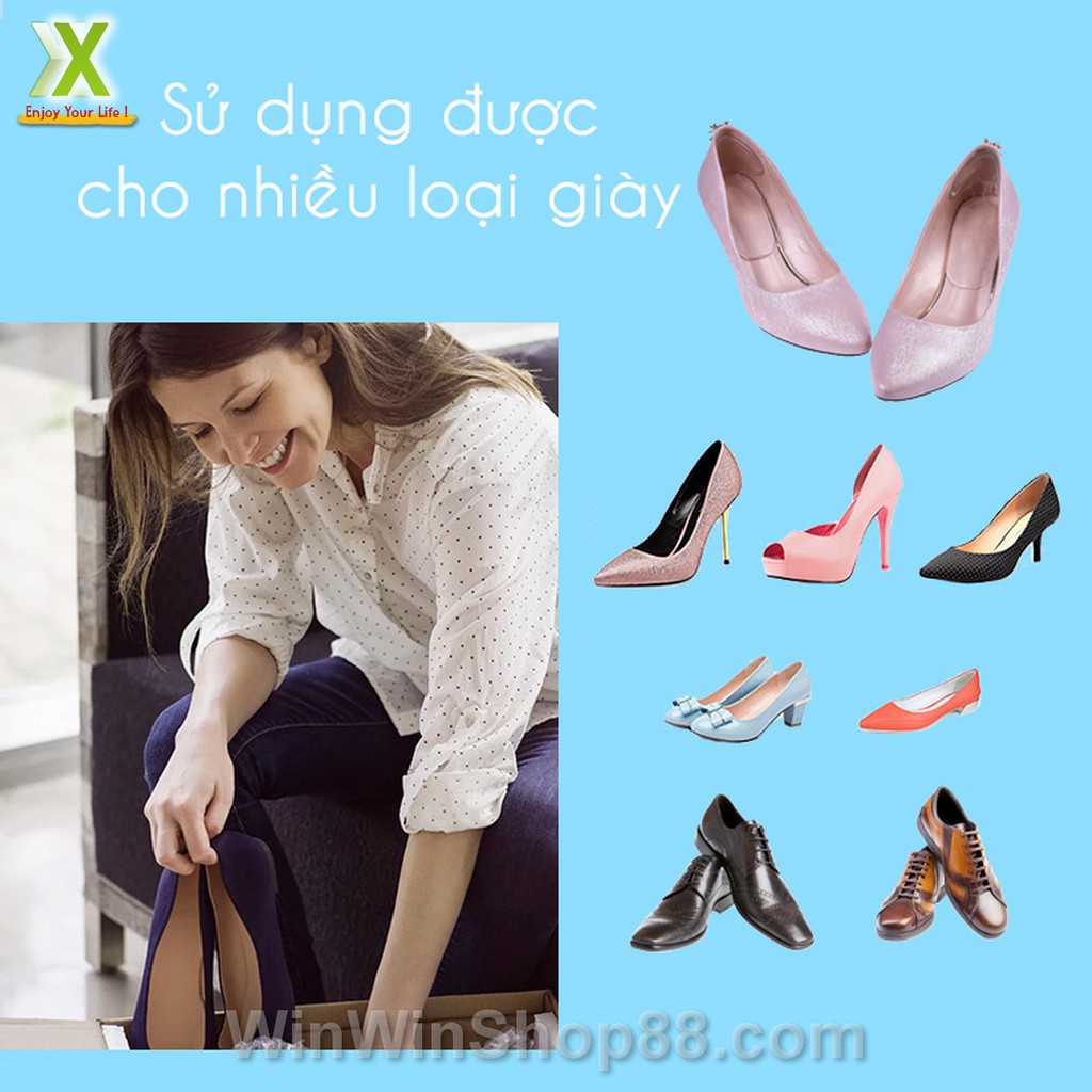 Miếng lót silicon trong suốt giảm size giày rộng và chống trầy gót chân - Winz.vn