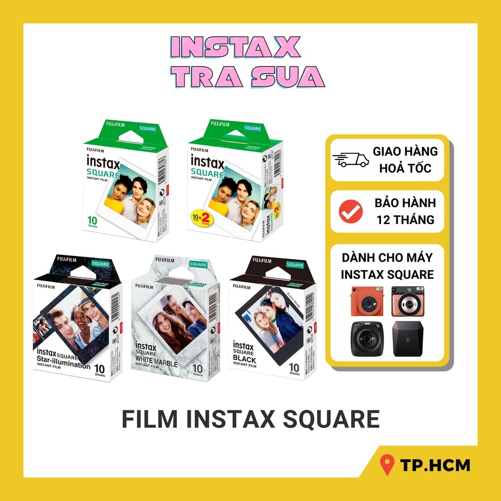 FILM INSTAX SQUARE (20 tấm) - Film vuông chụp ảnh lấy liền Fujifilm Instax