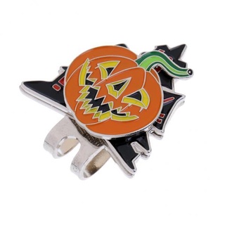 2xHalloween Pumpkin Hat Clip Golf Ball Marker Phù hợp cho tấm che nắp Golf