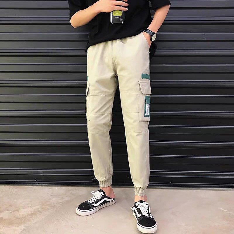 Quần jogger kaki túi hộp Túi hộp Xanh, nam nữ ulzzang WIND