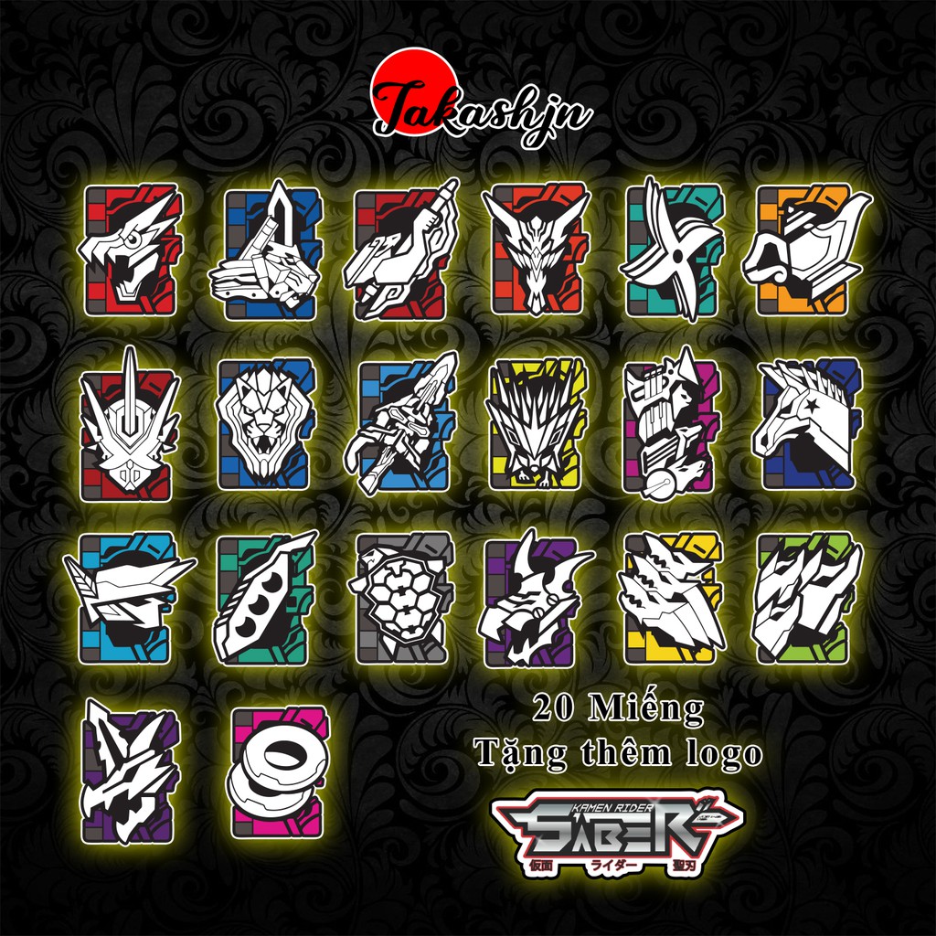 Sticker Decal trang trí dán Kamen Rider