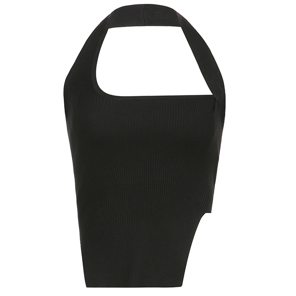 Áo Tank Top Dệt Kim Không Tay Màu Sắc Đơn Giản Dành Cho Nữ