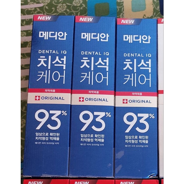Combo 3 Kem Đánh Răng Hàn Quốc Trắng Răng Median Dental IQ 93% 120g