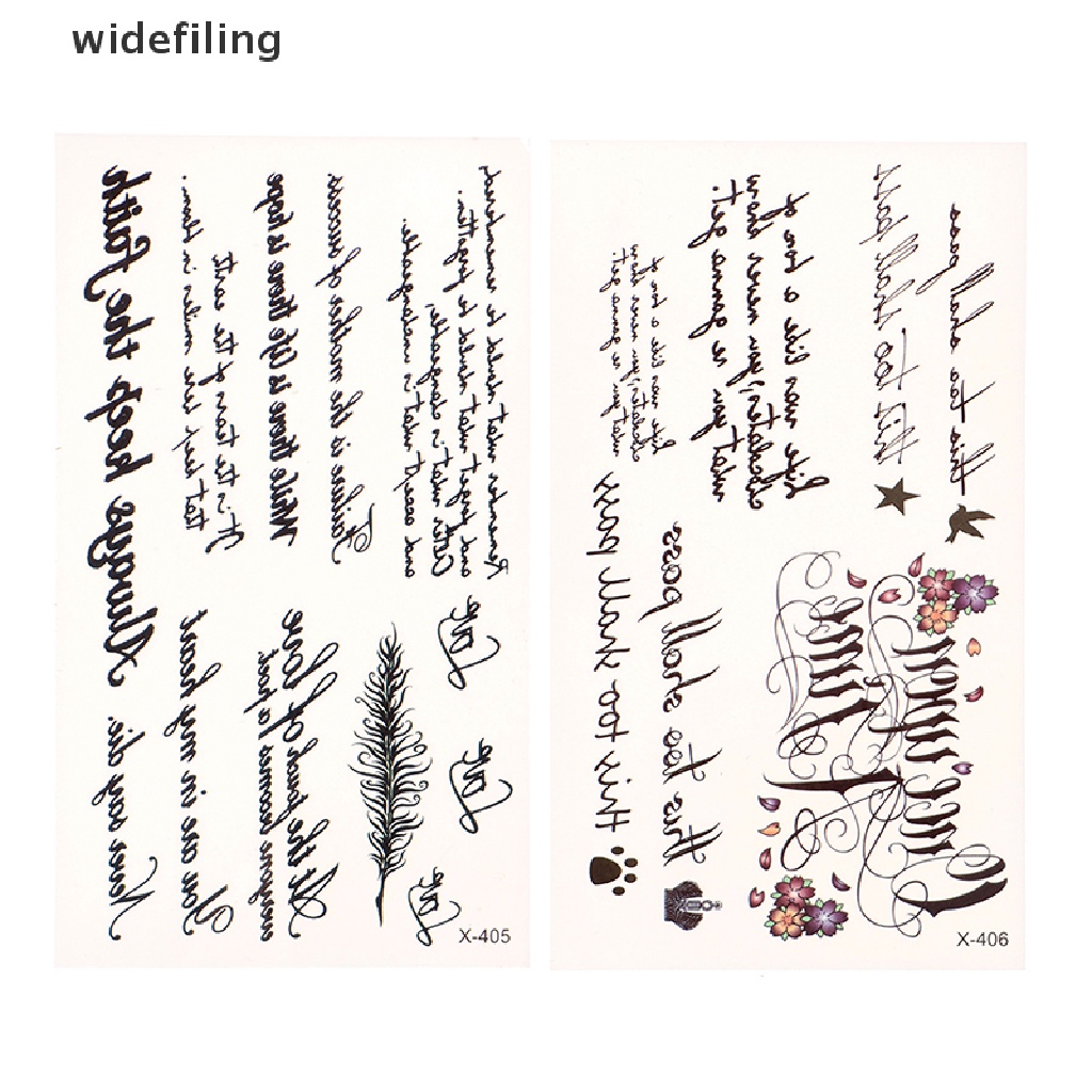 1 Hình Xăm Dán Tạm Thời Chống Nước Họa Tiết Chữ Tiếng Anh Độc Đáo