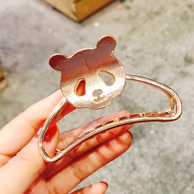 Kẹp tóc kim loại cỡ lớn thiết kế đơn giản thời trang