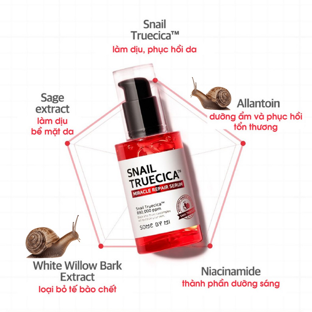 Tinh Chất Ốc Sên Some By Mi Snail Truecica Miracle Repair Serum 50ml