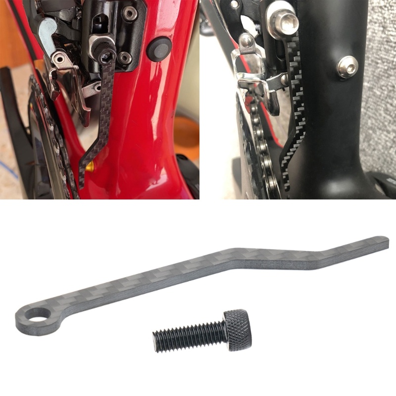 Khung Cố Định Dây Xích Xe Đạp Bằng Sợi Carbon Gọn Nhẹ Chống Rơi Kèm Ốc Vít Tiện Dụng