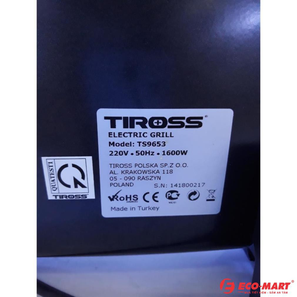Máy kẹp bánh mì Tiross 1600W TS9653 (đỏ, đen)