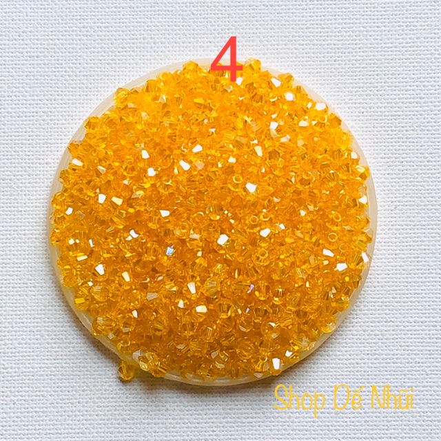 10gr (~150 hạt) Pha Lê Hình Thoi 4mm - tông Đỏ + Cam [P1]