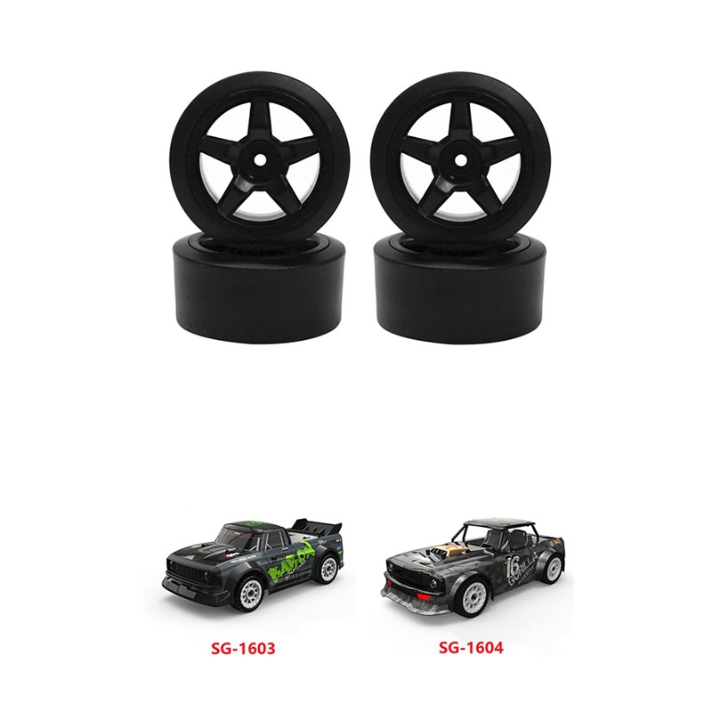 RC RC Set 4 Bánh Xe Cao Su Cho Xe Đồ Chơi Sg 1603 Sg 1604 Sg1603 Sg1604 1 / 16