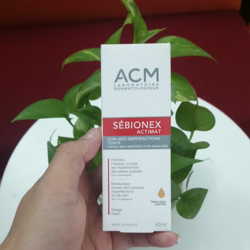 Kem dưỡng ngăn ngừa mụn che khuyết điểm ACM Sebionex Actimat Light Tint Anti-Imperfection Skincare 40ml