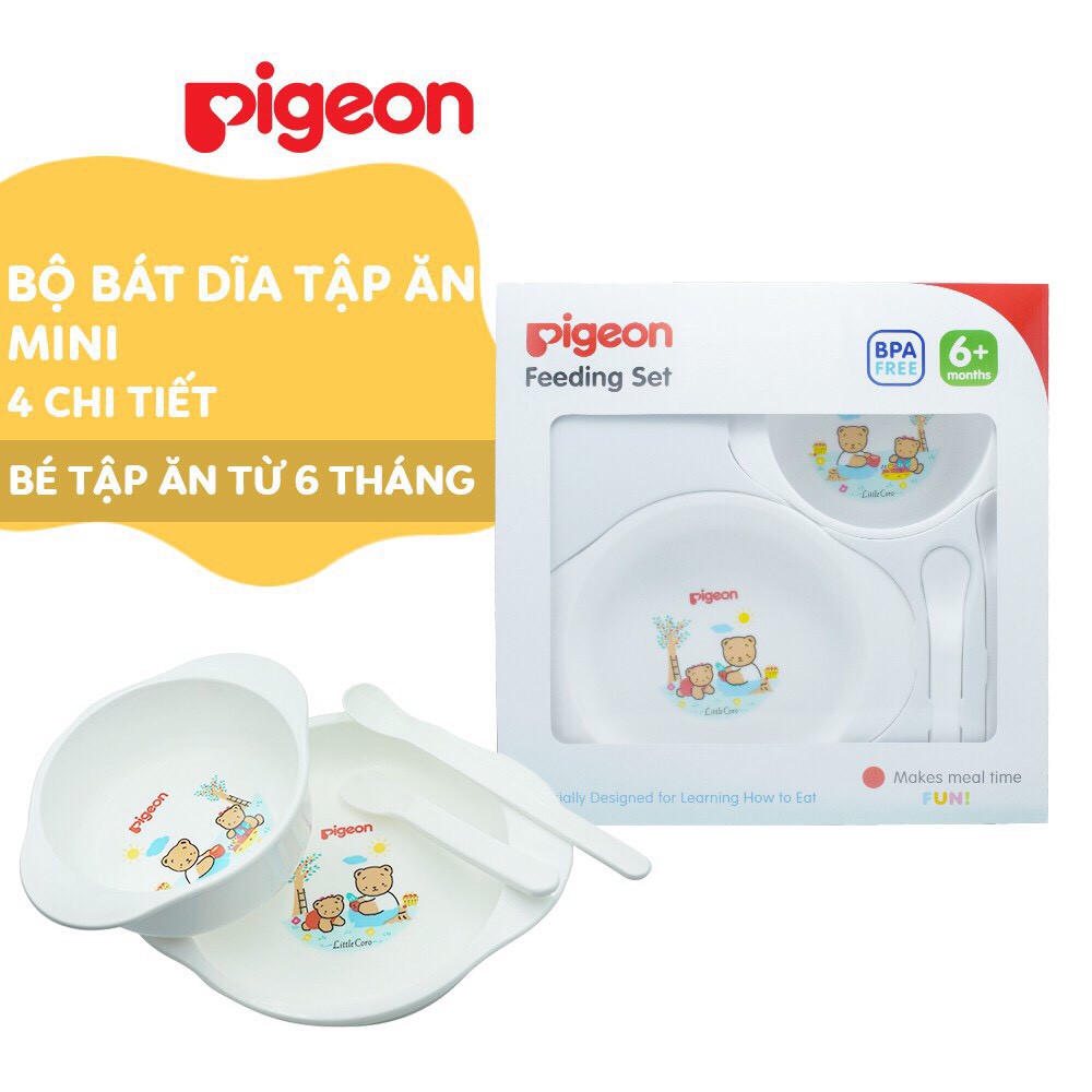 Bộ Chén Tập Ăn Mini Pigeon Cao Cấp