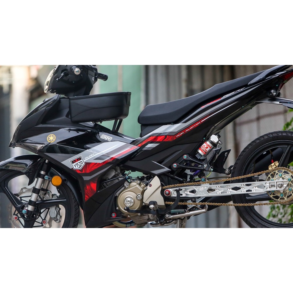 Tem Rời Dán Xe Exciter 150 Mẫu Y15 2022 Malay Đỏ Đen Bạc Cực Đẹp, Hàng 3 Lớp Chất Lượng Cao Không Bay Màu
