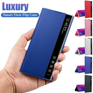 Ốp điện thoại lật cửa sổ thông minh sang trọng dành cho Samsung Galaxy S8 S9 S10 Plus Note 8 Note 9 Note 10 Note 10 Plus