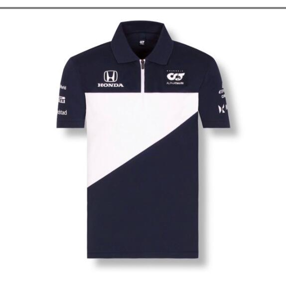 2022 Mới F1 Racing Suit + AlphaTauri Racing F1 Jersey + Mùa Hè Unisex Áo Sơ Mi Polo Tay Ngắn