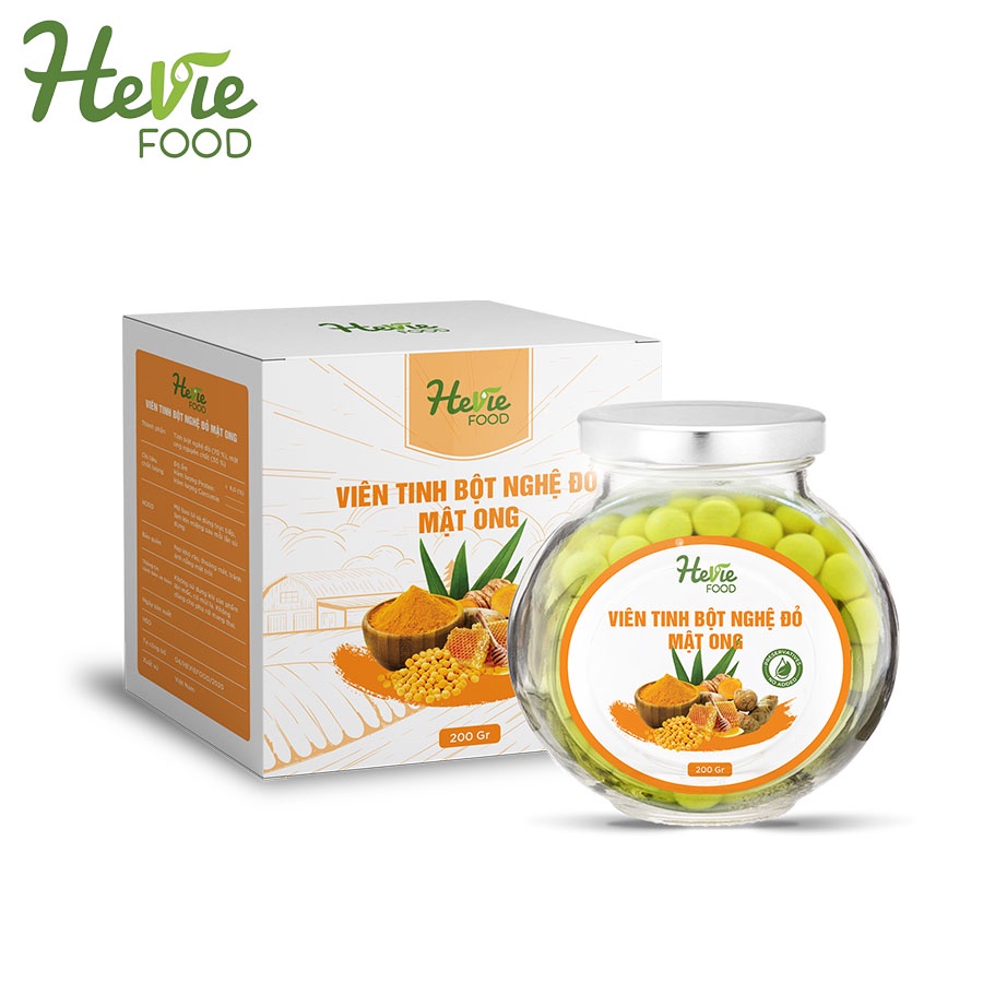 Viên tinh bột NGHỆ ĐỎ Mật Ong 200g HeVieFood