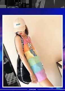 Áo 3 bỗ 7 sắc cầu vồng