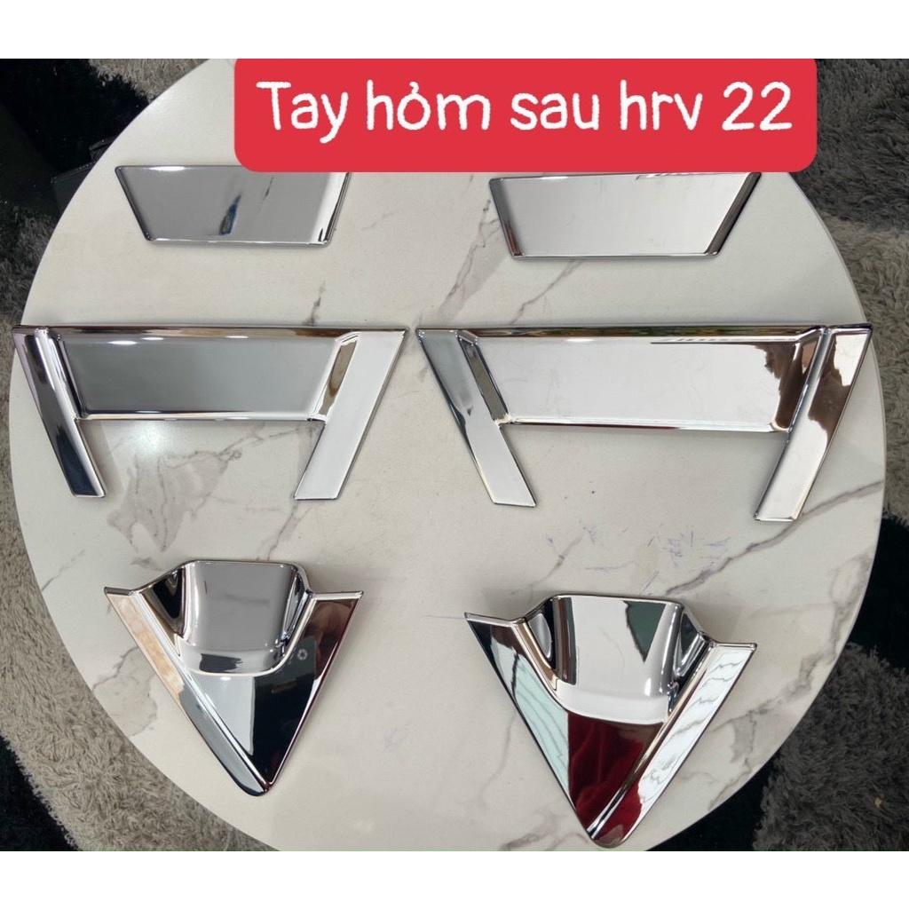Ốp Tay Cửa Và Hõm Cửa Xe Honda HRV 2022 2023 Mạ Crom Cao Cấp Chống xước tay cửa làm đẹp cho xe