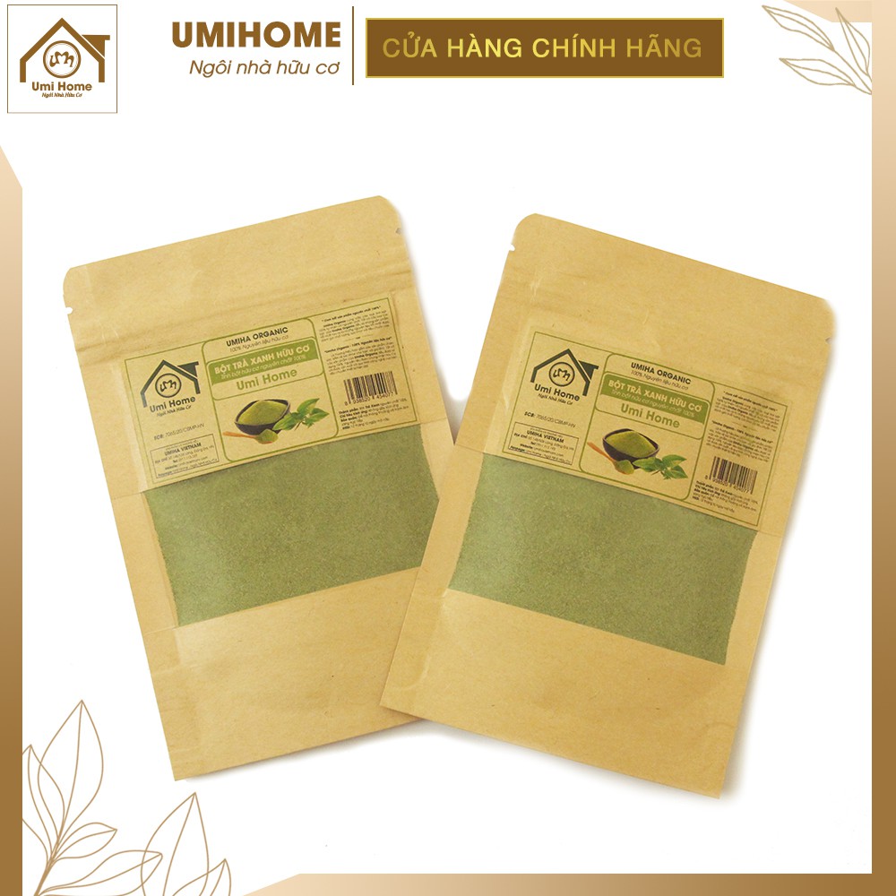 Bột Trà Xanh hữu cơ UMIHOME nguyên chất | Green tea powder 100% Organic | BigBuy360 - bigbuy360.vn
