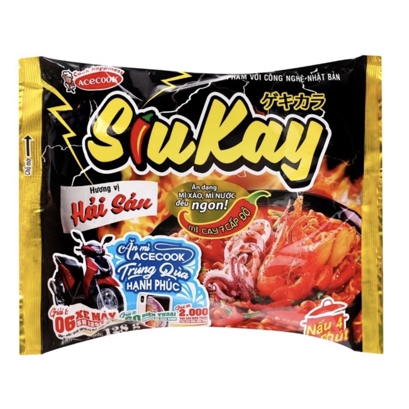 MÌ SIUKAY VỊ BÒ/ HẢI SẢN 127G