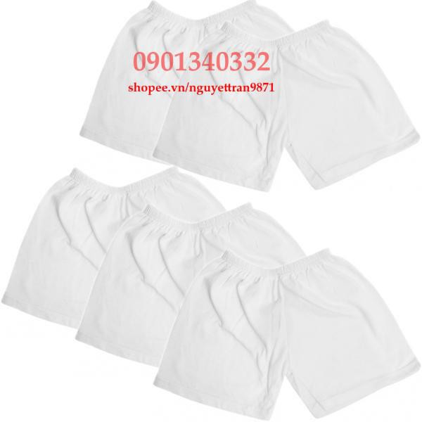 Combo 5 áo tay ngắn + 5 quần ngắn cotton bé Bosini(áo cúc giữa tay ngắn trắng)(2-18kg)