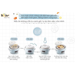 Nồi nấu chậm Bear 2,5L SUBE003 (có lồng hấp)(Quốc Tế)