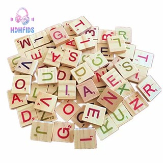 Bộ 100 chữ cái và số bằng gỗ nhiều màu sắc