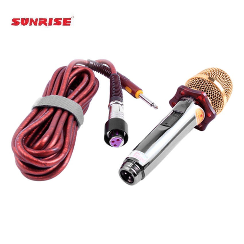 [Free Ship] Micro Karaoke có dây cao cấp SUNRISE SM-228 / S-318 Tặng chống lăn mic