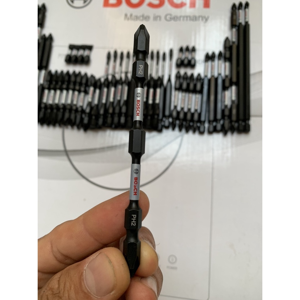 ( Sỉ mũi vít ) Túi 10 mũi vít Bosch hai đầu PH2 - PH2 dài 110mm đuôi lớn chính hãng có từ